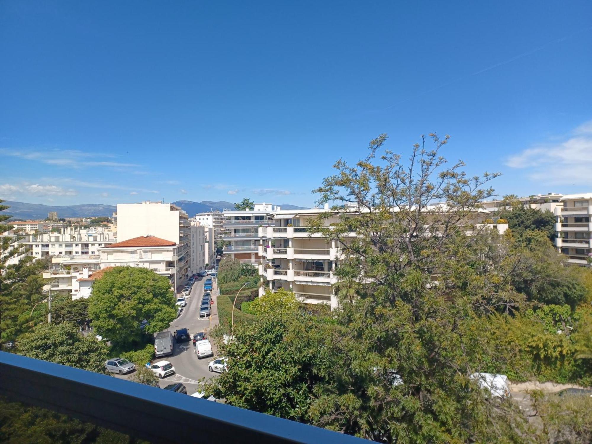 Juan Les Pins Tanit Studio Climatise Vue Sur Mer Piscine Antibes Buitenkant foto