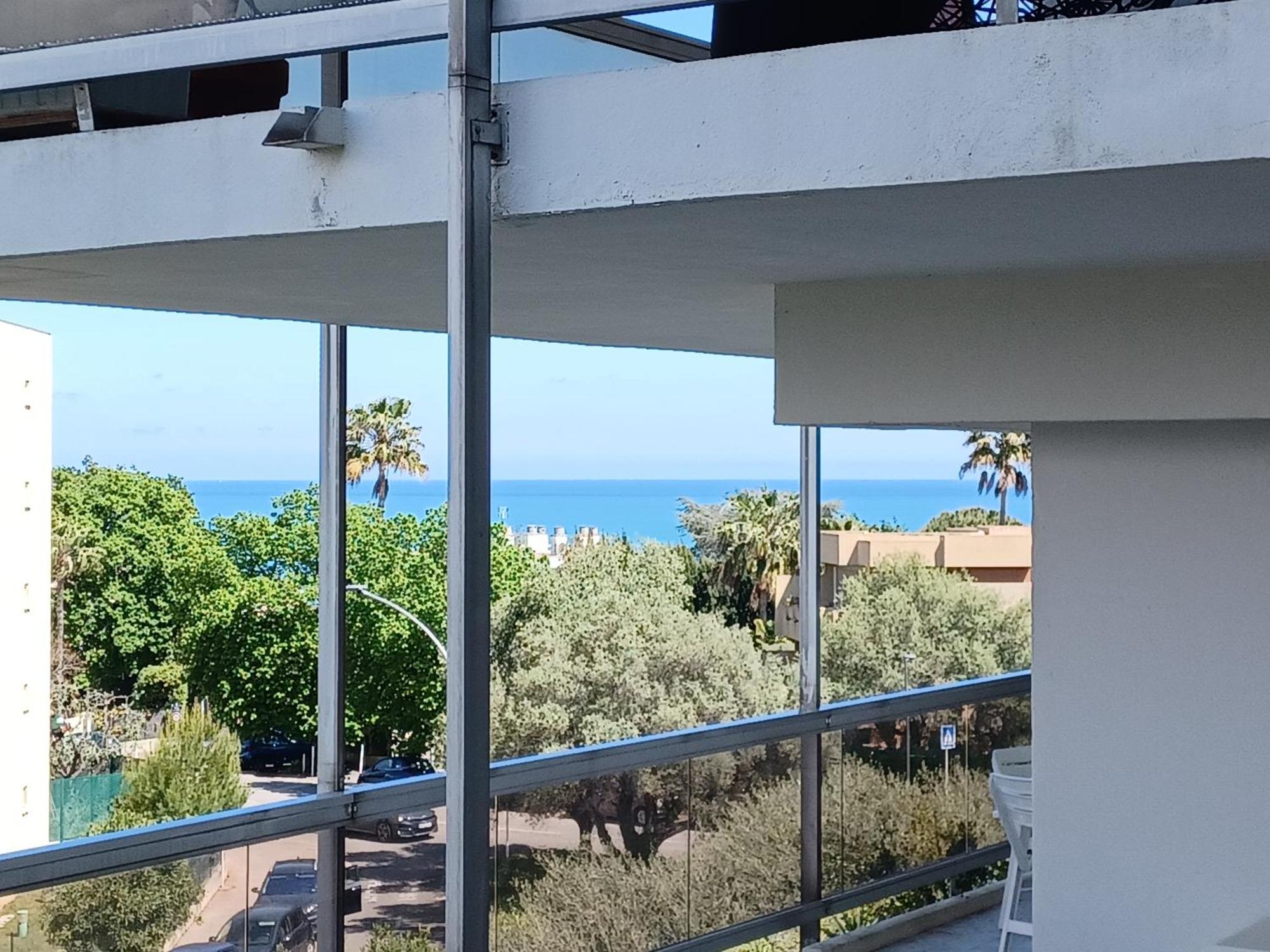 Juan Les Pins Tanit Studio Climatise Vue Sur Mer Piscine Antibes Buitenkant foto